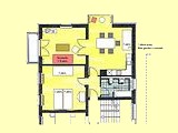 Grundplan for lejligheden 2. sal